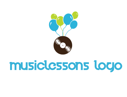 music disk and balloon vector