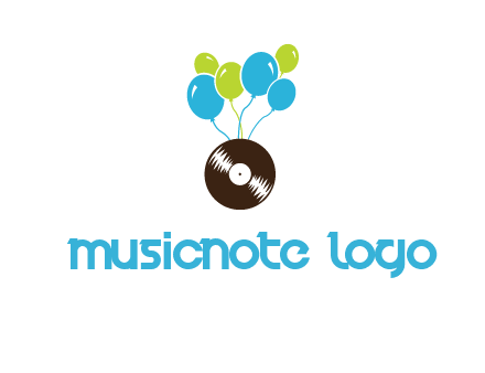 music disk and balloon vector