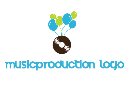 music disk and balloon vector