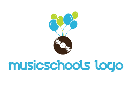 music disk and balloon vector