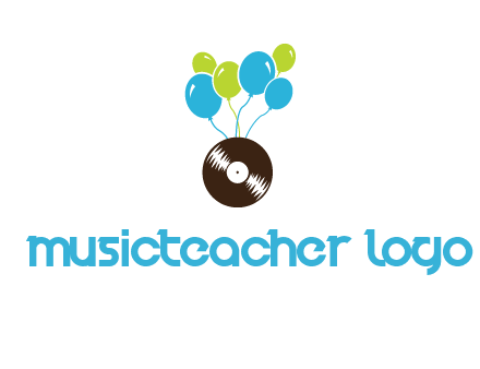 music disk and balloon vector