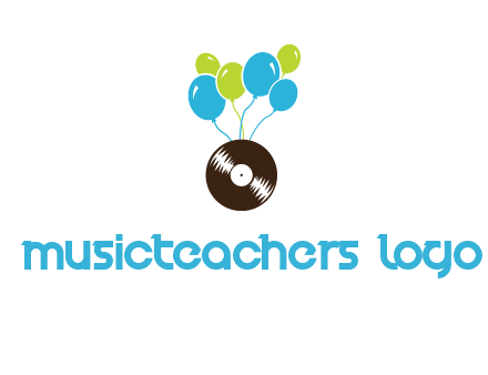 music disk and balloon vector