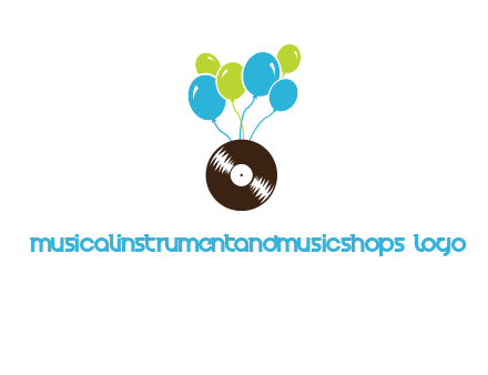 music disk and balloon vector