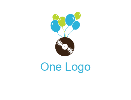 music disk and balloon vector