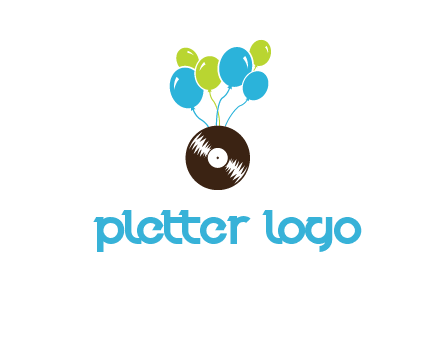 music disk and balloon vector