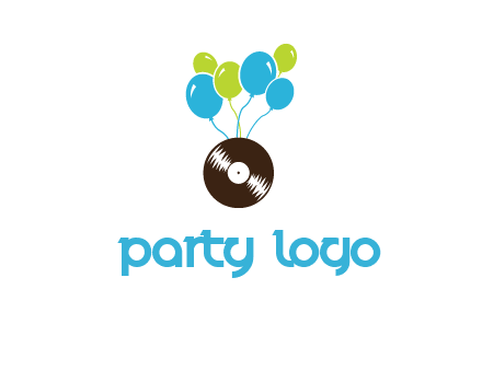music disk and balloon vector