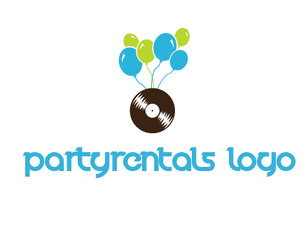 music disk and balloon vector