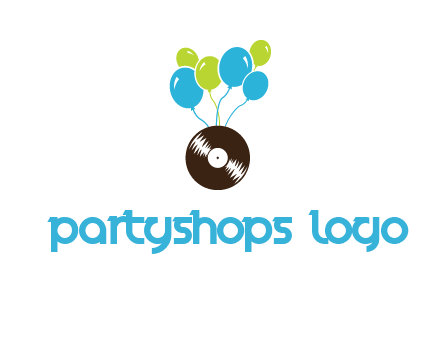 music disk and balloon vector