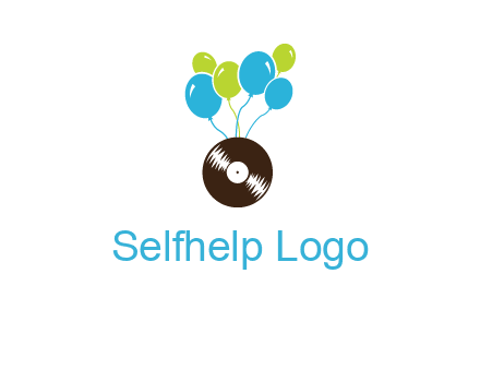 music disk and balloon vector