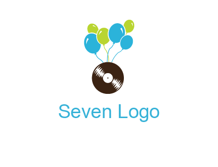 music disk and balloon vector
