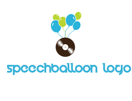 music disk and balloon vector