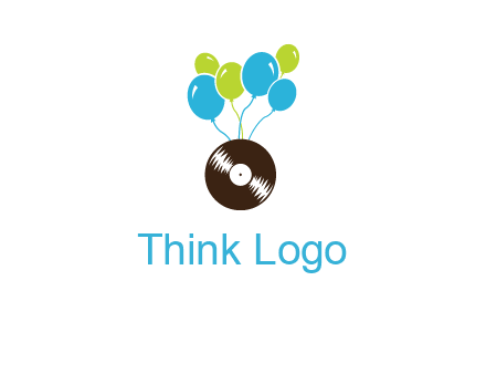 music disk and balloon vector