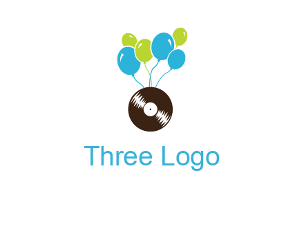 music disk and balloon vector