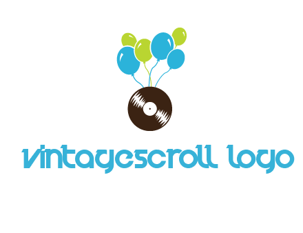 music disk and balloon vector