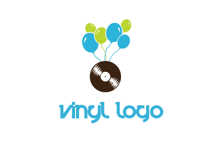 music disk and balloon vector