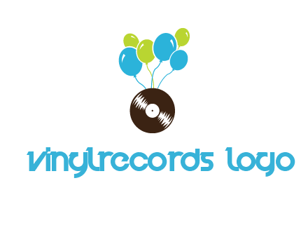 music disk and balloon vector