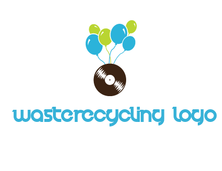 music disk and balloon vector