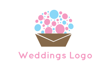 cupcake with envelope logo