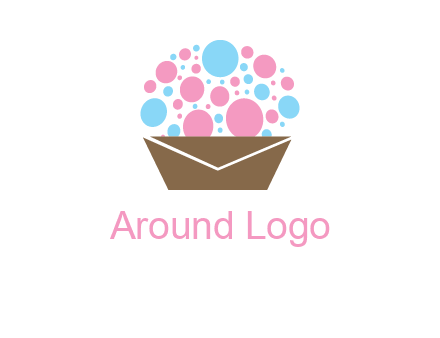 cupcake with envelope logo