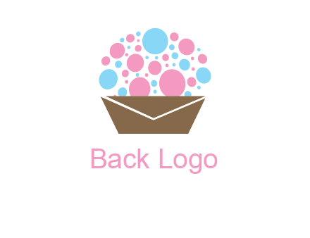 cupcake with envelope logo