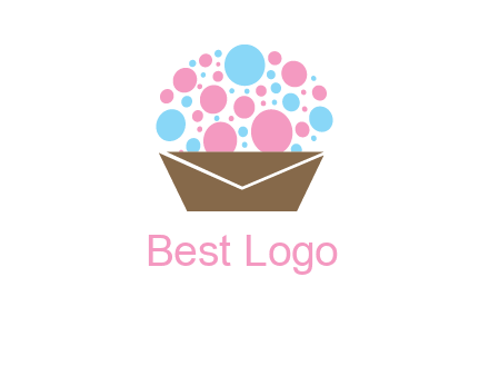 cupcake with envelope logo