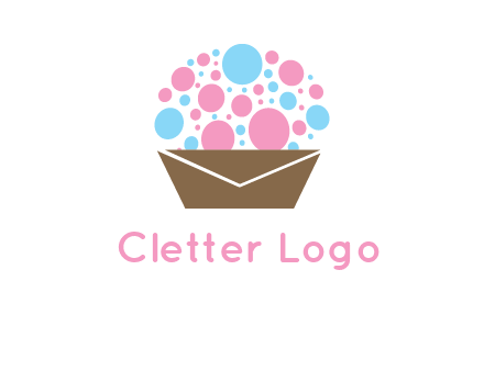 cupcake with envelope logo