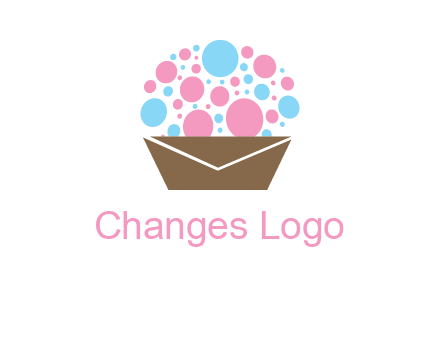 cupcake with envelope logo