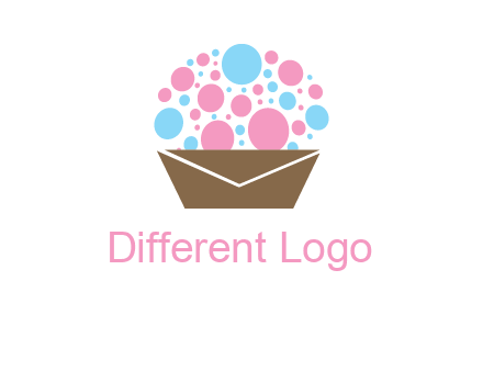 cupcake with envelope logo