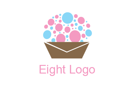 cupcake with envelope logo