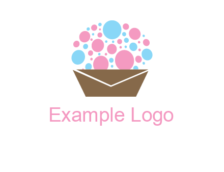 cupcake with envelope logo