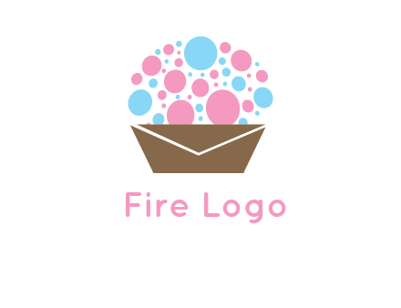 cupcake with envelope logo