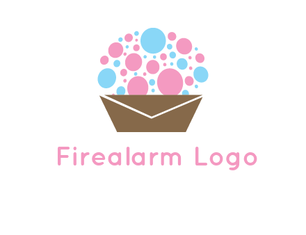 cupcake with envelope logo