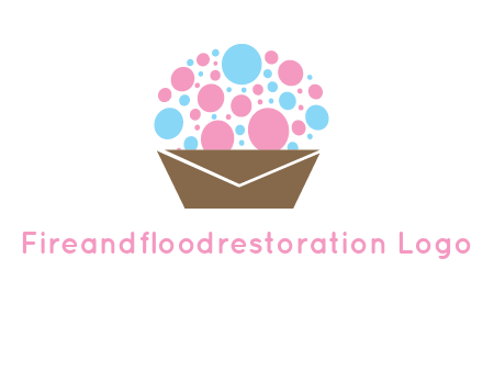 cupcake with envelope logo