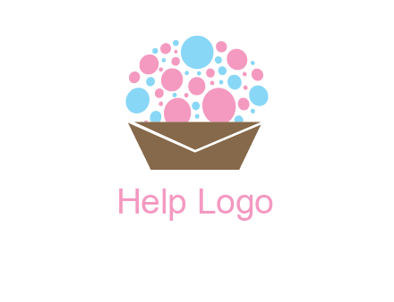 cupcake with envelope logo