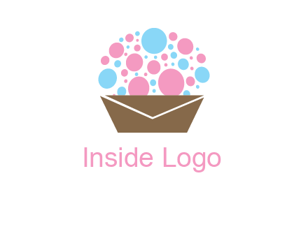 cupcake with envelope logo