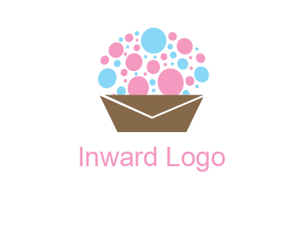cupcake with envelope logo