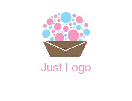 cupcake with envelope logo