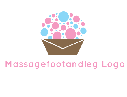 cupcake with envelope logo