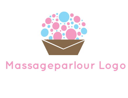 cupcake with envelope logo