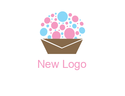 cupcake with envelope logo