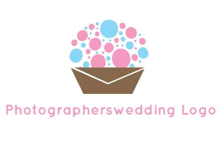 cupcake with envelope logo