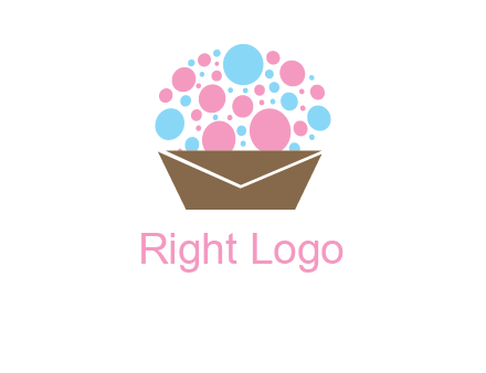 cupcake with envelope logo