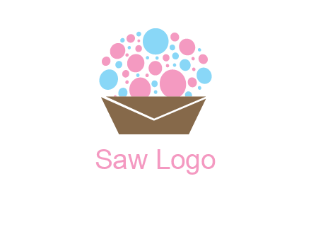 cupcake with envelope logo