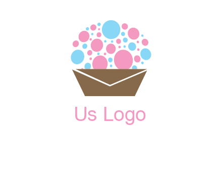cupcake with envelope logo