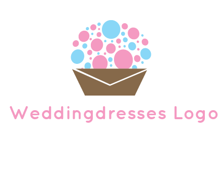 cupcake with envelope logo