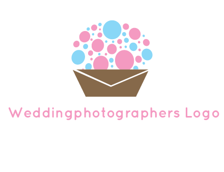 cupcake with envelope logo