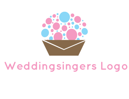 cupcake with envelope logo