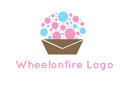 cupcake with envelope logo