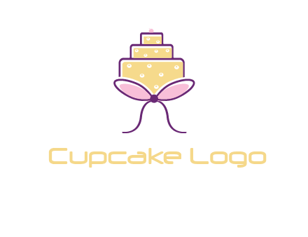 cake with bow logo