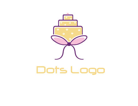 cake with bow logo